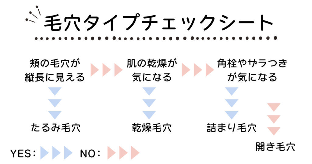 毛穴タイプチェックシート
